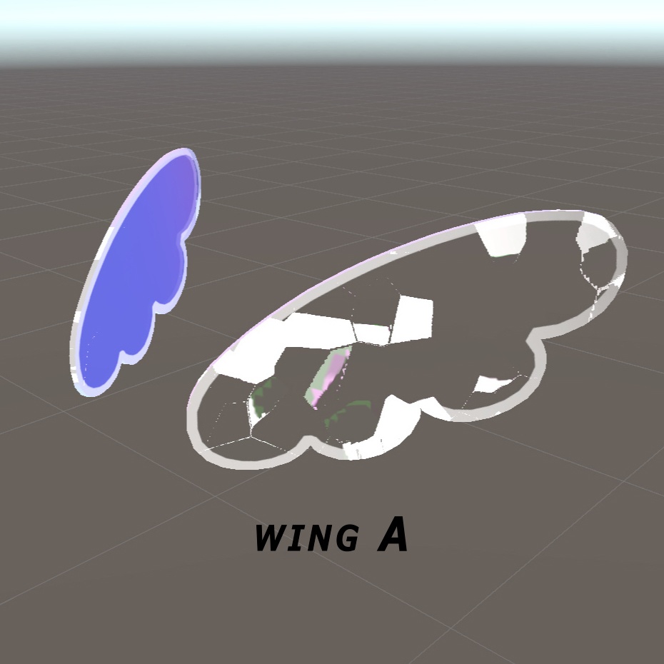 VRC向け ミラープリズムウィング(Mirror Prism Wing)