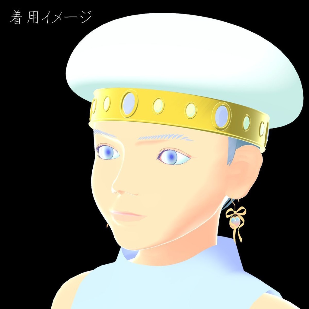 【Unity】VRM用イヤリング(ピアス)-リボンとハート-