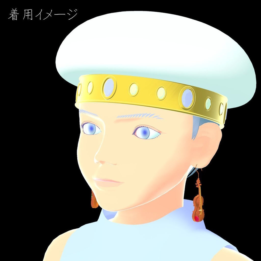 【Unity】VRM用イヤリング(ピアス)-ヴァイオリン-