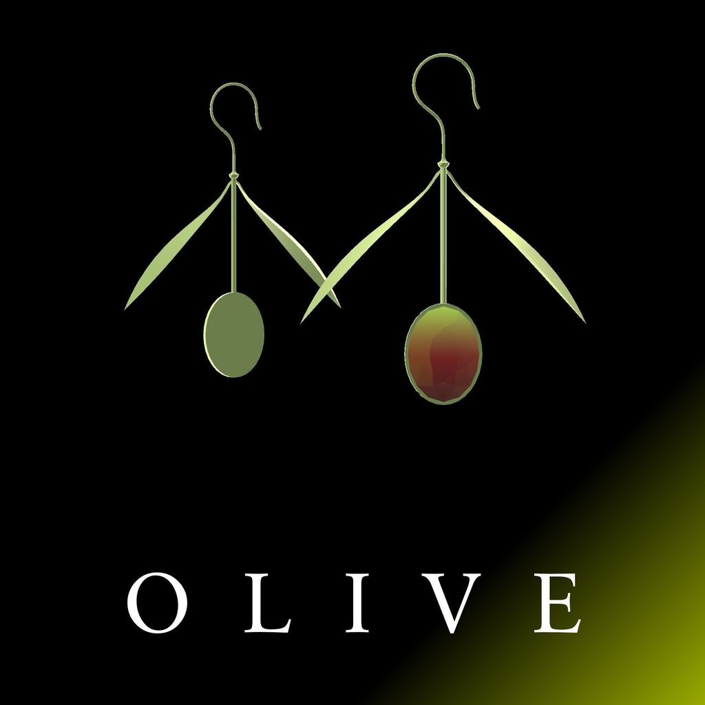 【Unity】VRM用イヤリング(ピアス)-オリーブ-