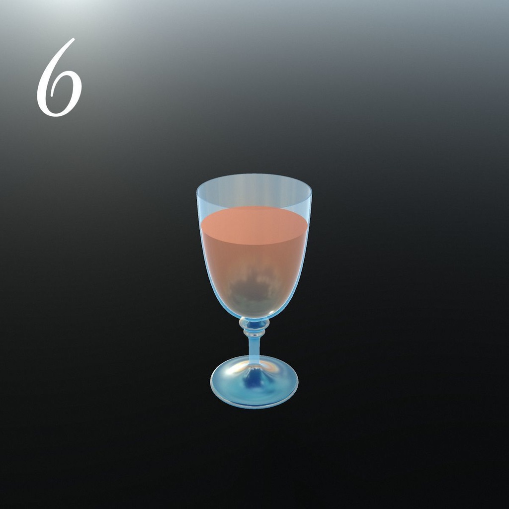 グラス&ドリンク 3Dモデル 6種セット