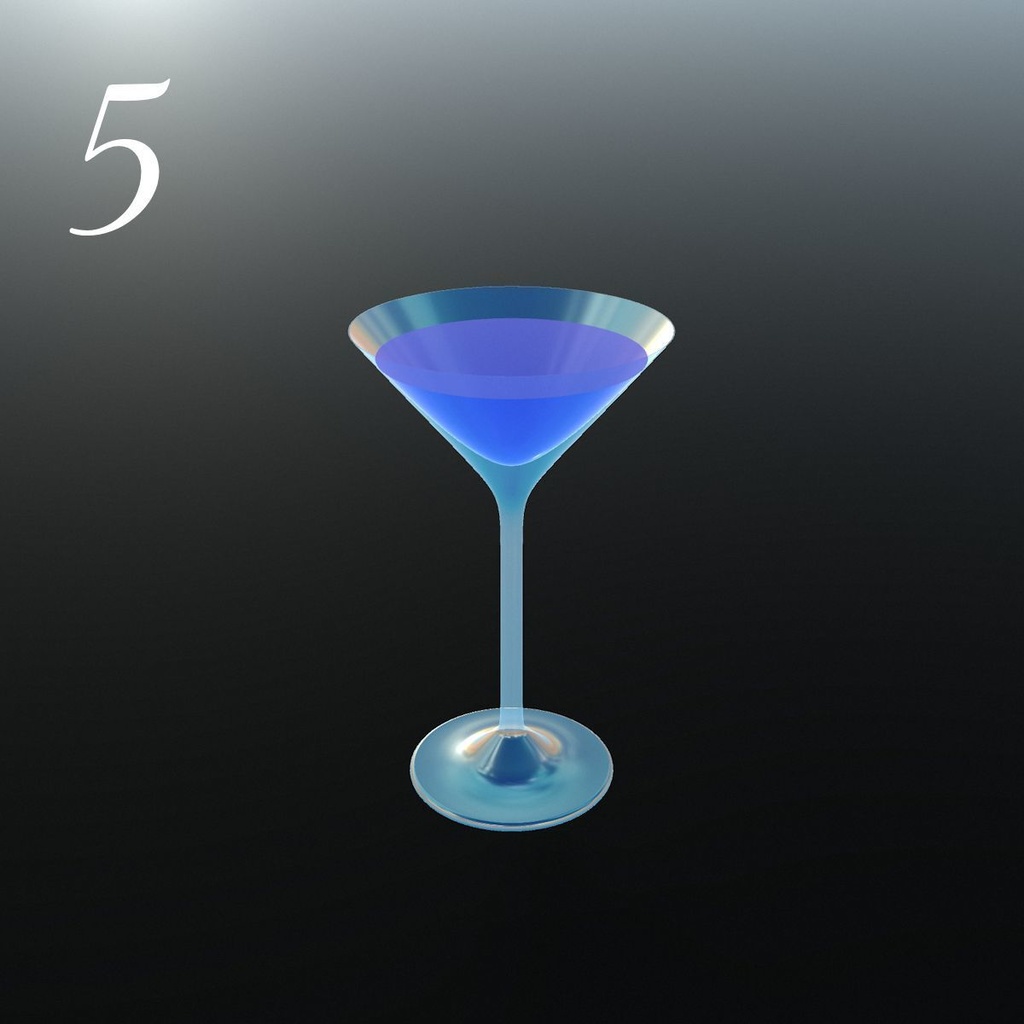 グラス&ドリンク 3Dモデル 6種セット