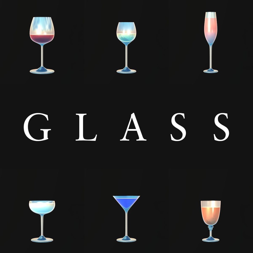 グラス&ドリンク 3Dモデル 6種セット