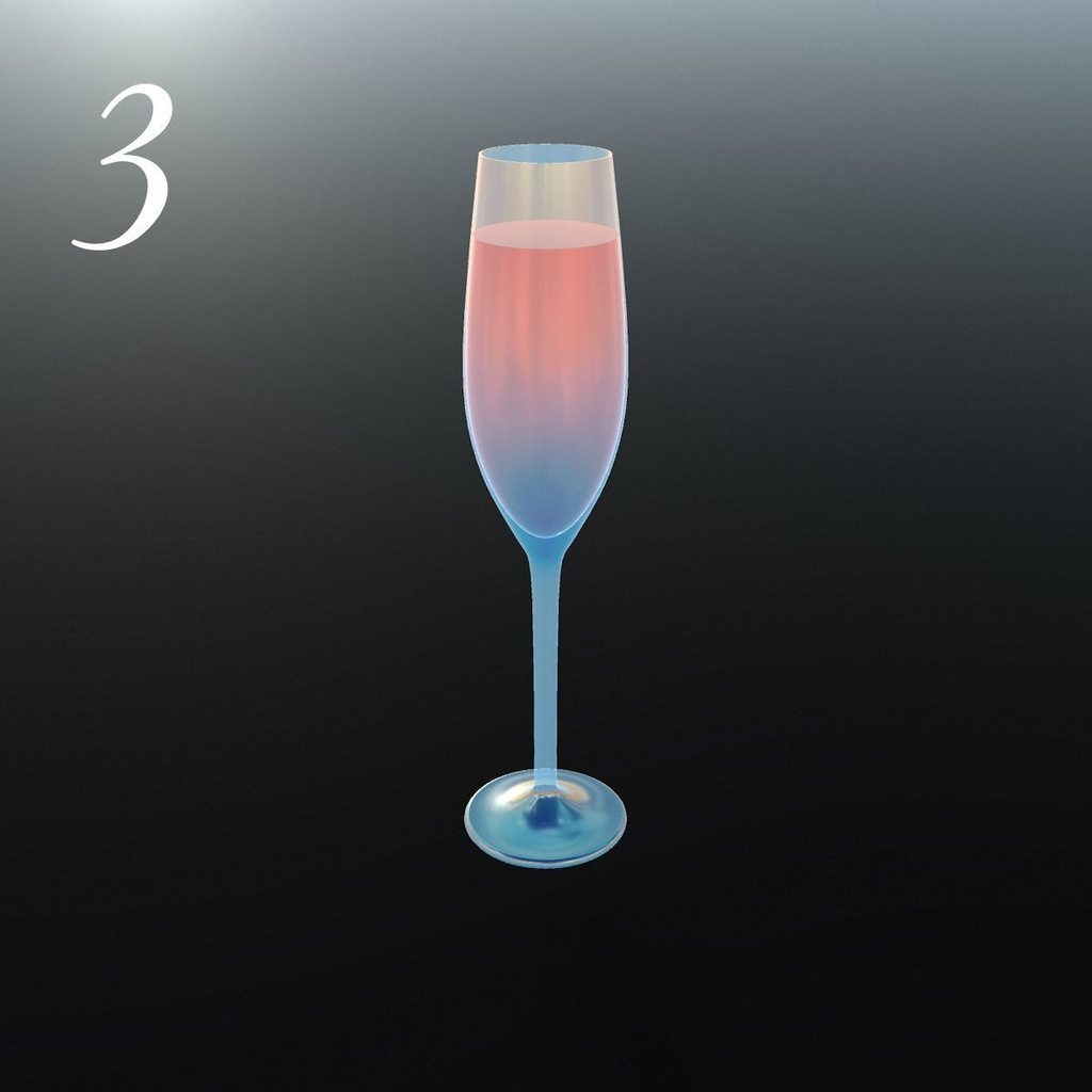 グラス&ドリンク 3Dモデル 6種セット