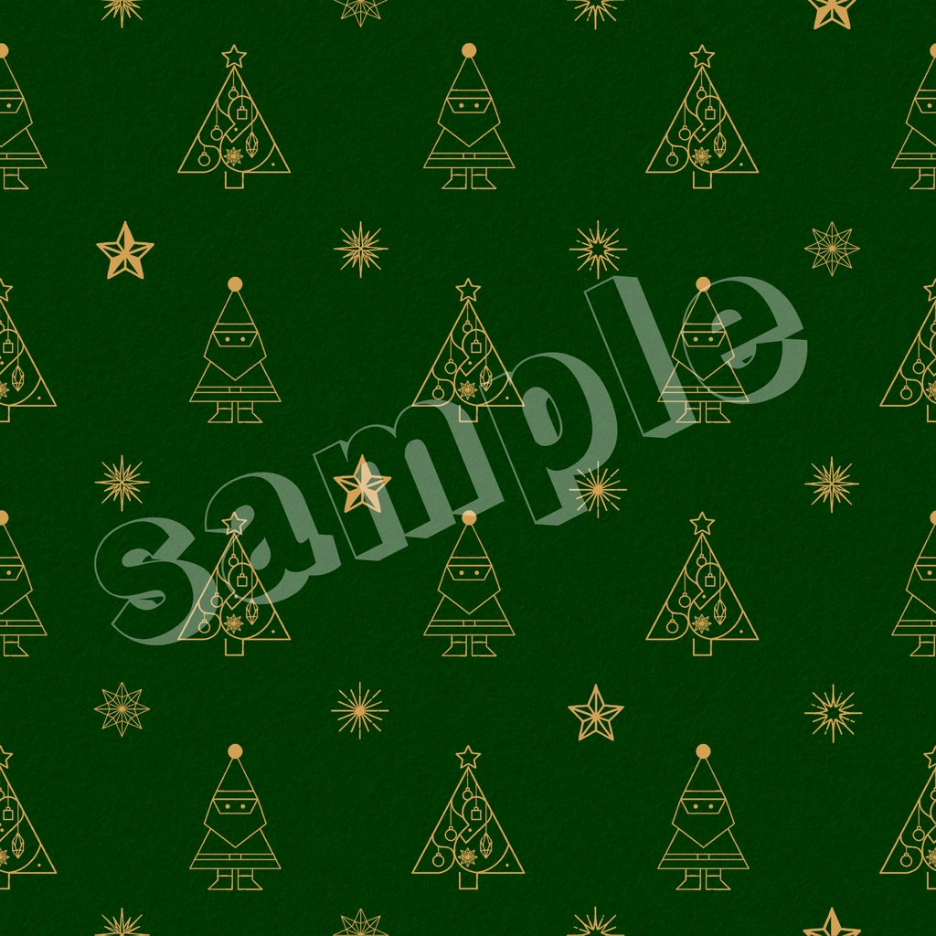 【商用利用可】大人のクリスマス柄デジタルペーパー(シームレスパターン/5color)