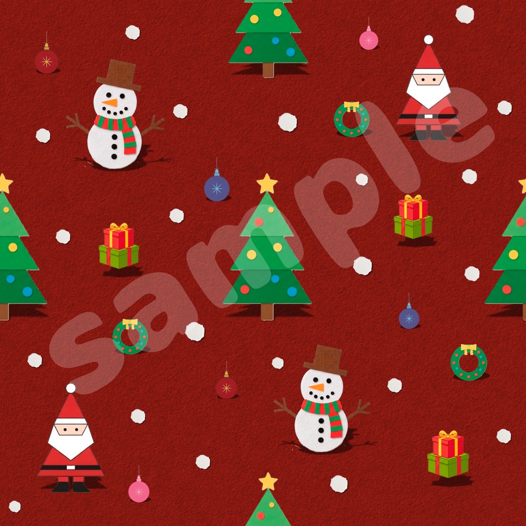 【商用利用OK】クリスマスデジタルペーパー5色セット|クラフト風シームレスパターン