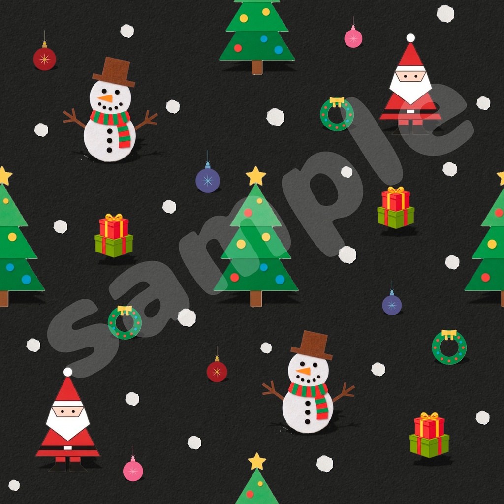 【商用利用OK】クリスマスデジタルペーパー5色セット|クラフト風シームレスパターン