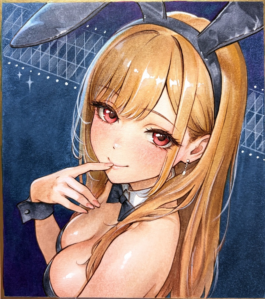 手描きイラスト♡美少女♡オリジナル♡一点物♡バニーガール