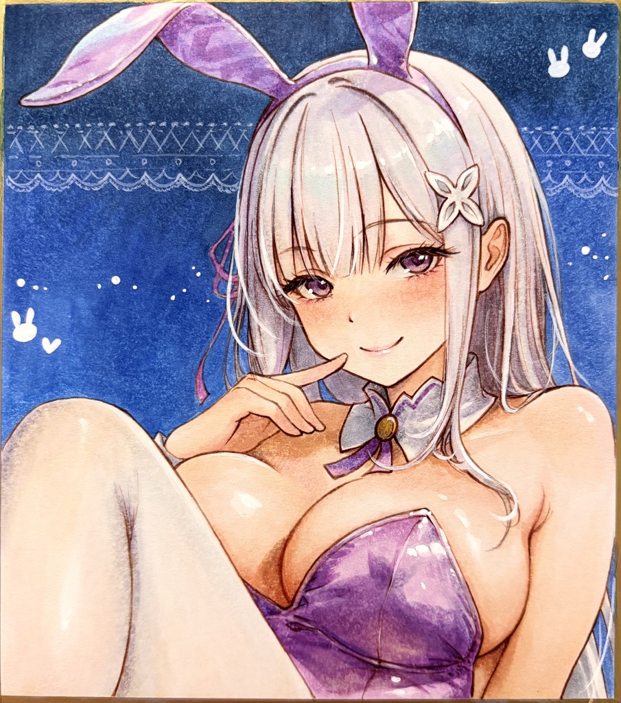 手描きイラスト♡美少女♡オリジナル♡一点物♡バニーガール