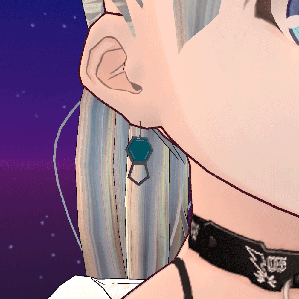 【VRChat向け】アグネスタキオン(ウマ娘) 耳飾り 【Phys Bone対応】