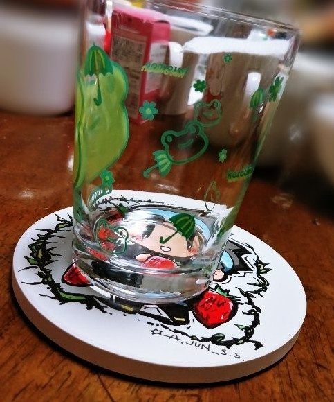 タイジュくんの丸型コースター