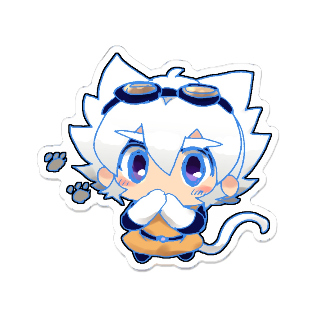 おさるアクリルバッジ