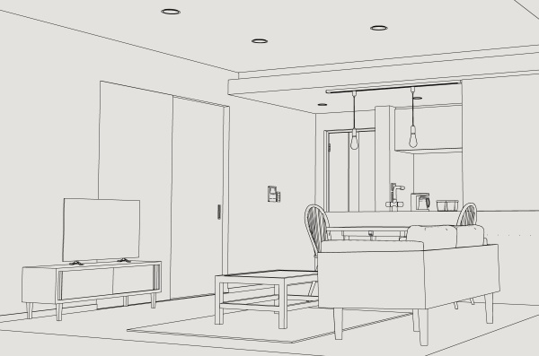 CLIPSTUDIO専用3D リビングダイニング