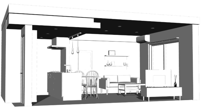 CLIPSTUDIO専用3D リビングダイニング