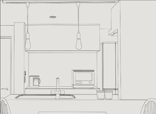 CLIPSTUDIO専用3D リビングダイニング