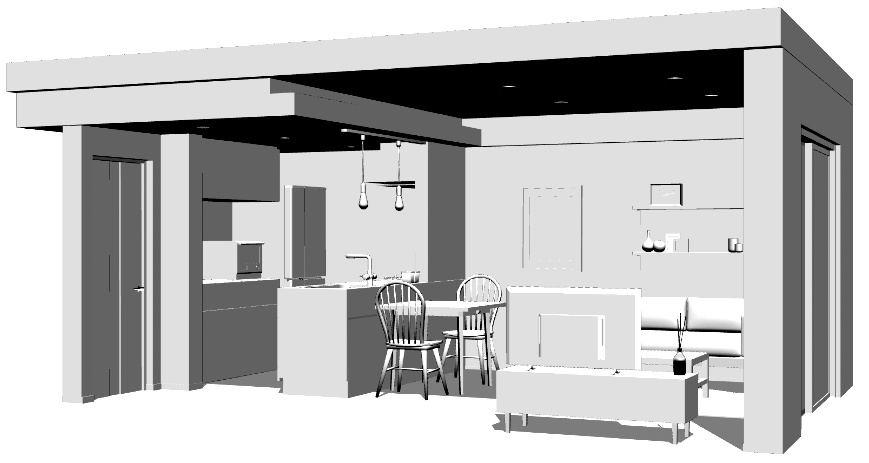 CLIPSTUDIO専用3D リビングダイニング