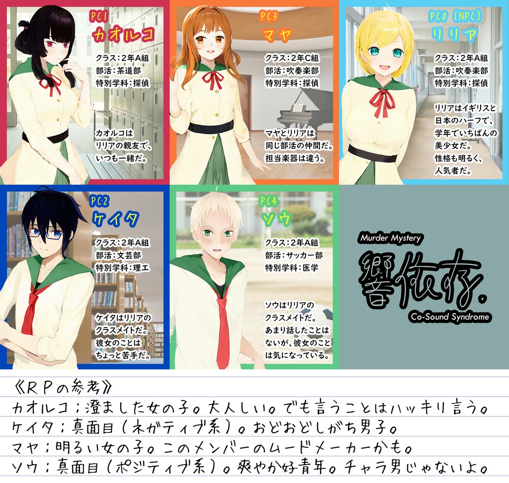 響依存【マーダーミステリー4人用シナリオ】