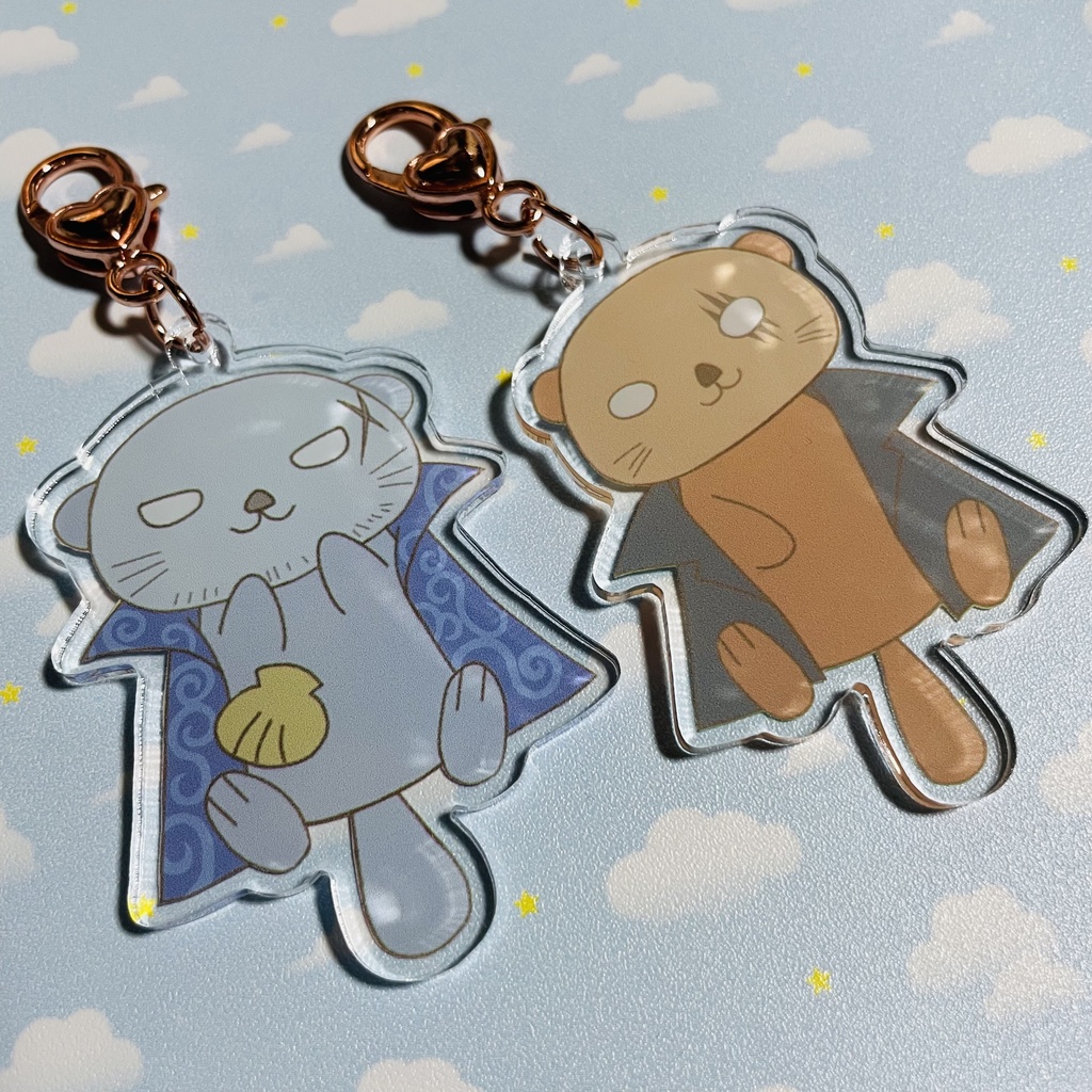 らっこ風のアクリルキーホルダー