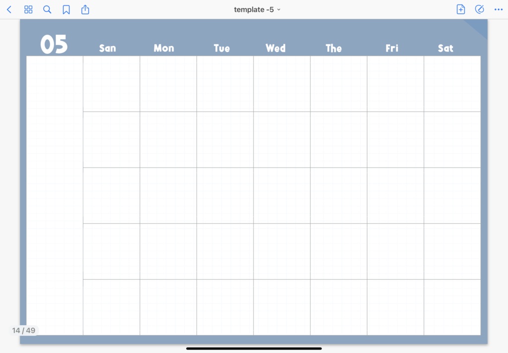 れもプラ テンプレート(青)