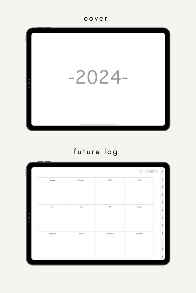 2024 デジタルプランナー(Simple right gray)206P