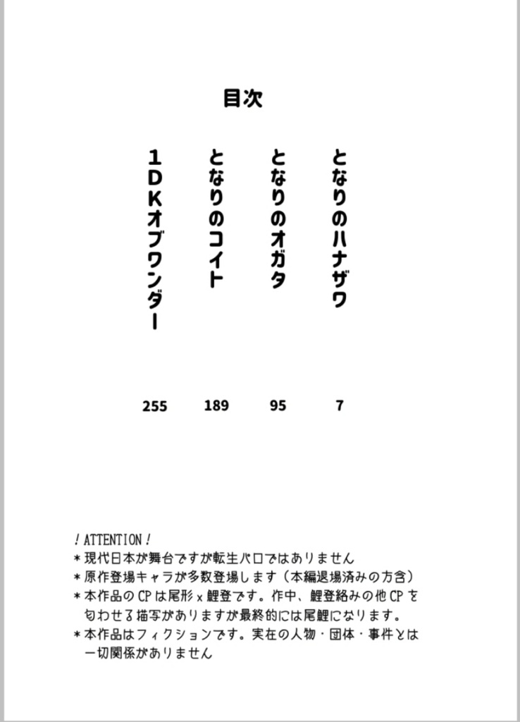 【頒布終了】1DKオブワンダー