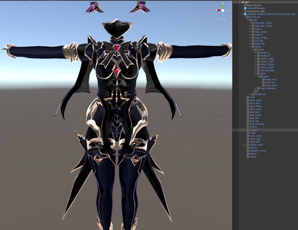 Vestments_of_betrayal(背信の浄衣)対応アバター:萌、舞夜、セレスティア、桔梗