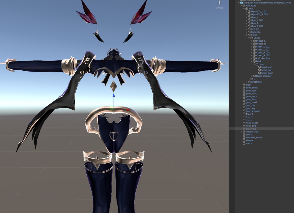 Vestments_of_betrayal(背信の浄衣)対応アバター:萌、舞夜、セレスティア、桔梗