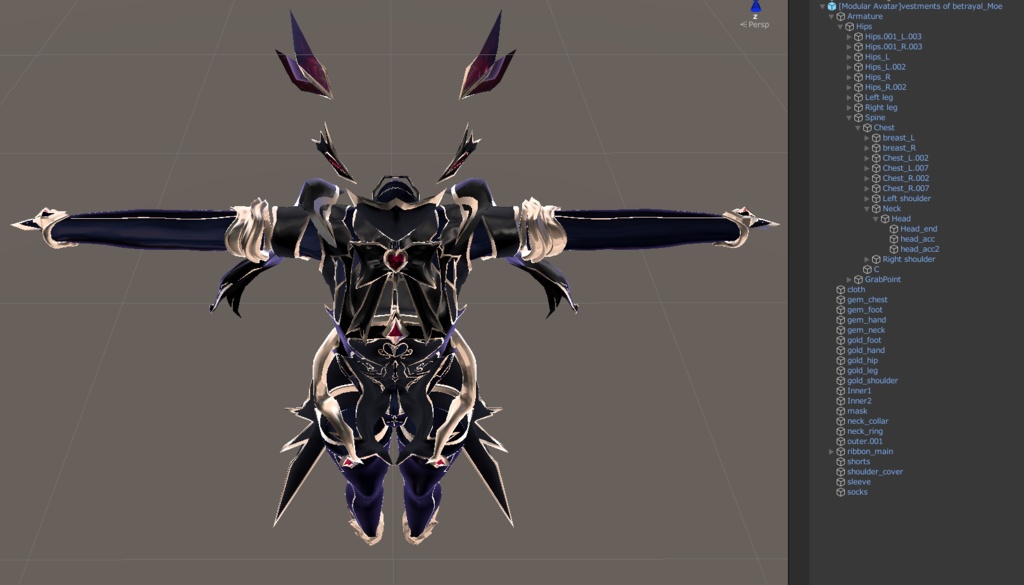 Vestments_of_betrayal(背信の浄衣)対応アバター:萌、舞夜、セレスティア、桔梗