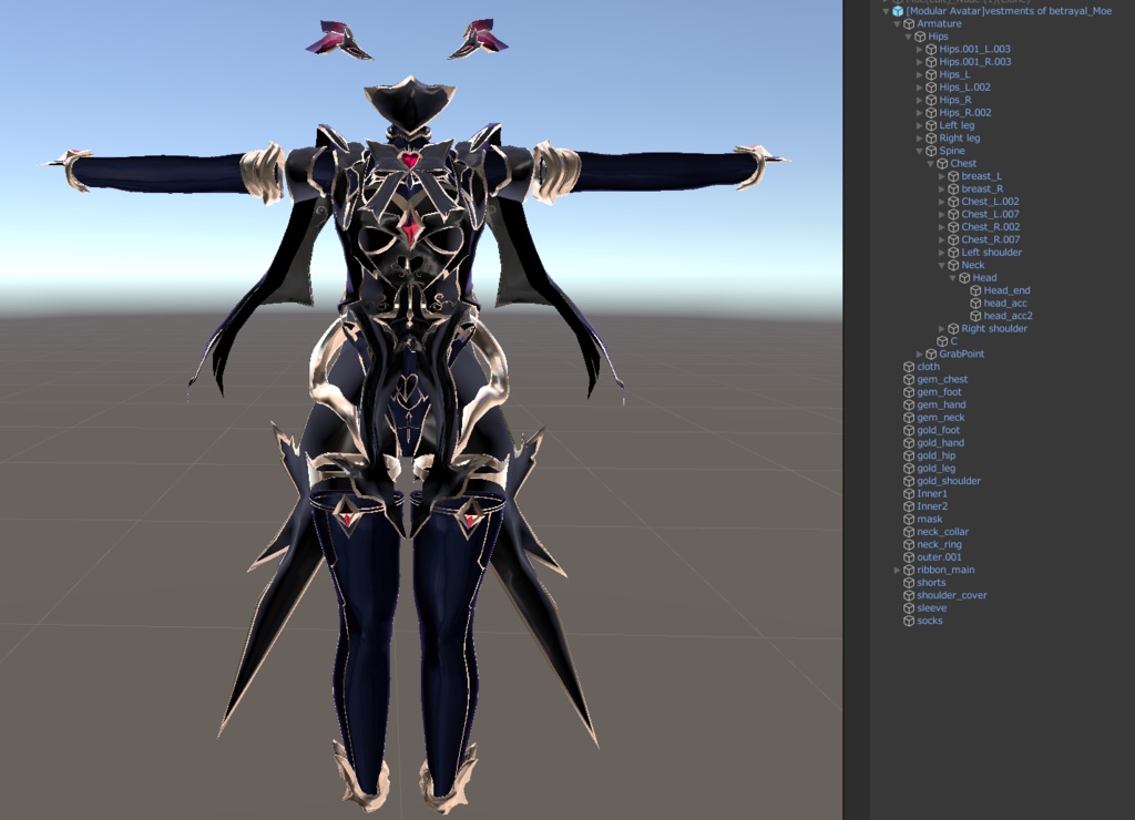 Vestments_of_betrayal(背信の浄衣)対応アバター:萌、舞夜、セレスティア、桔梗