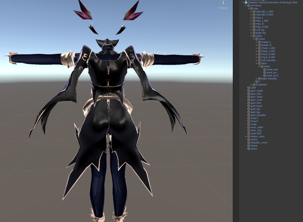 Vestments_of_betrayal(背信の浄衣)対応アバター:萌、舞夜、セレスティア、桔梗