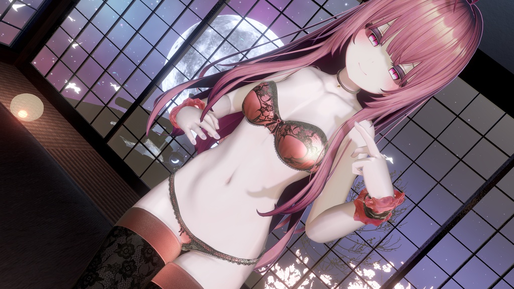 Sweet_Lingerie_Set -宵姫-【対応アバター:萌・舞夜・セレスティア・マヌカ】