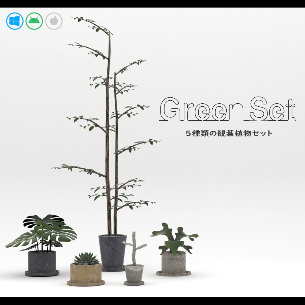 Green Set【５種類の観葉植物セット】