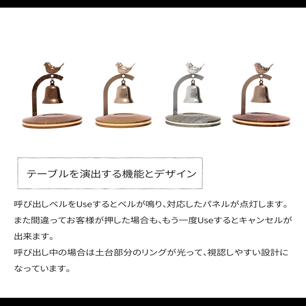 Callbell System 【呼び出しテーブルが分かるパネルシステム】