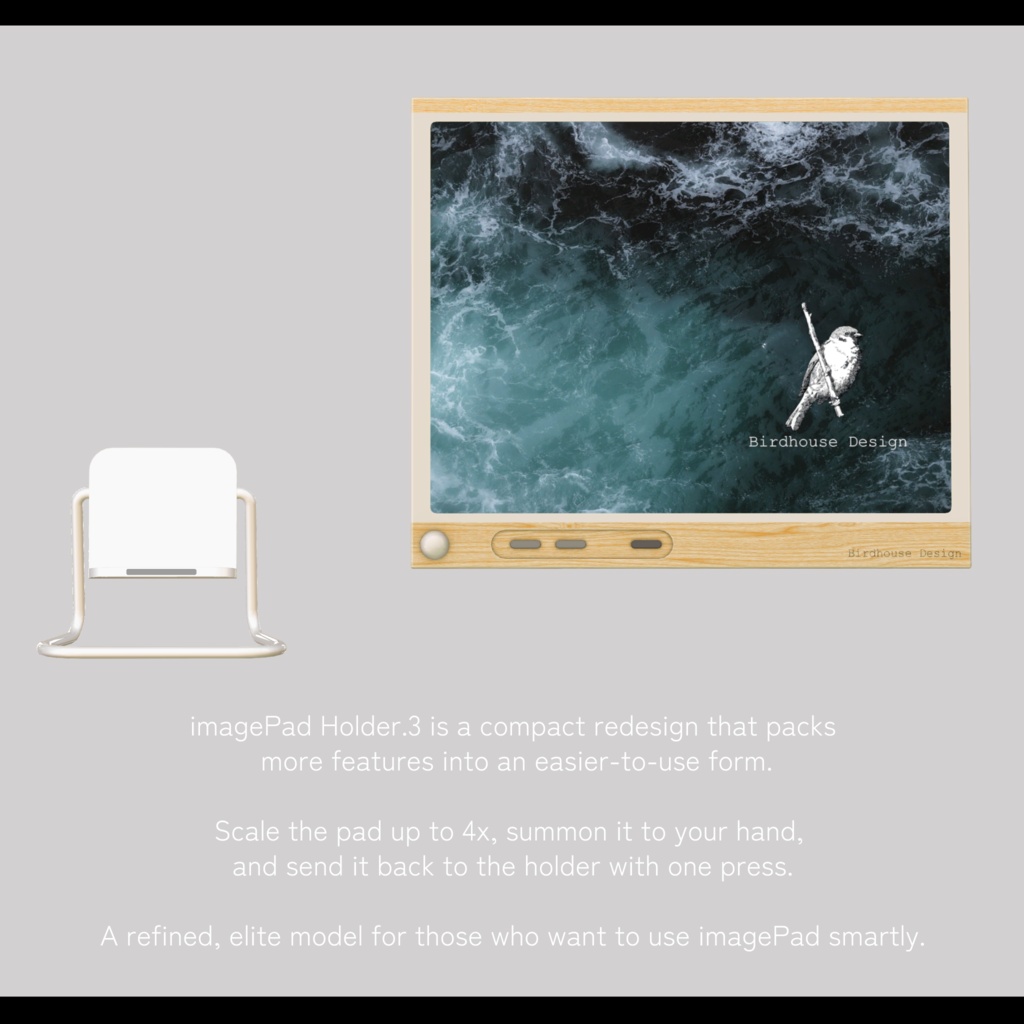 imagePad Holder.3【imagePad拡張機能搭載差し替えモデル】