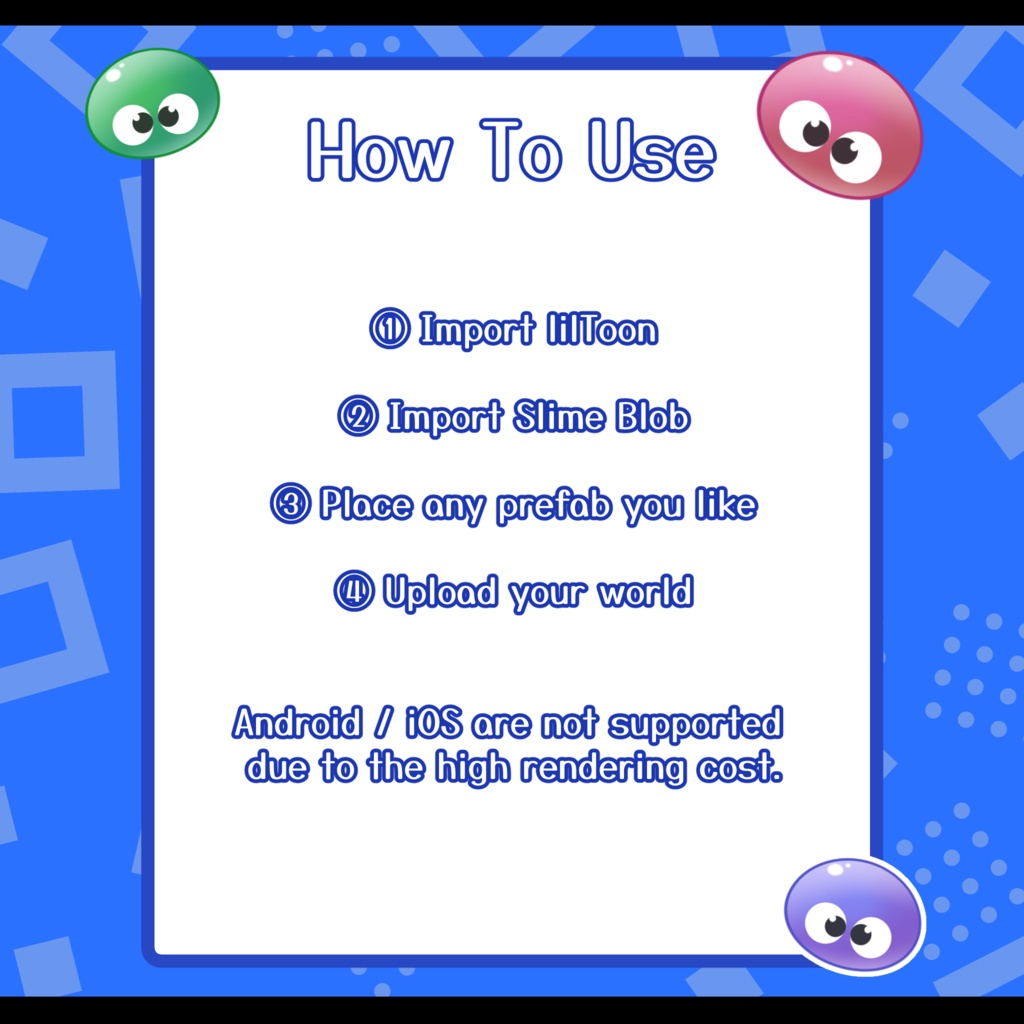 Slime Blob【投げてアバターにもくっつくスライム】