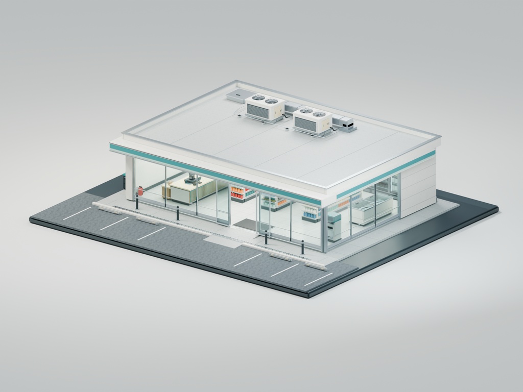 【3D 】コンビニエンスストア内装込み　【高品質】