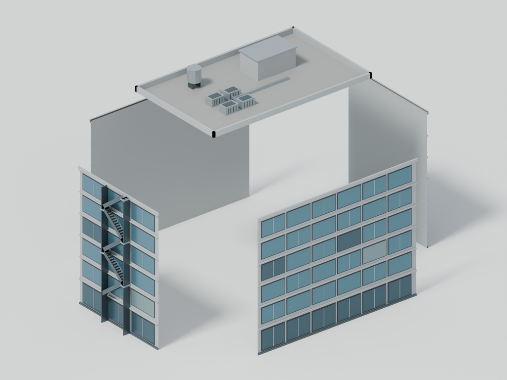 3D渋谷モチーフ 都市外装3Dモデル|FBX |商用利用可