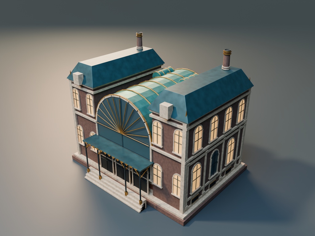 【期間限定価格】3D蒸都 スチームパンク大都市 FBX・blender