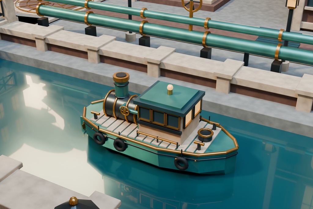 【期間限定価格】3D蒸都 スチームパンク大都市 FBX・blender