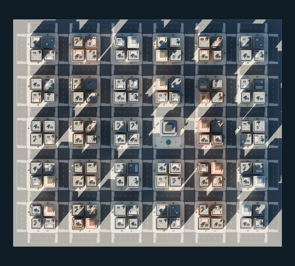 【期間限定価格】3D繫華街都市 blender・FBX