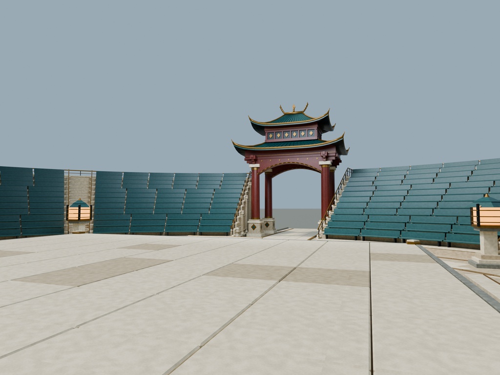 【期間限定価格】3D武闘大会会場トーナメント会場【高品質】blender・FBX
