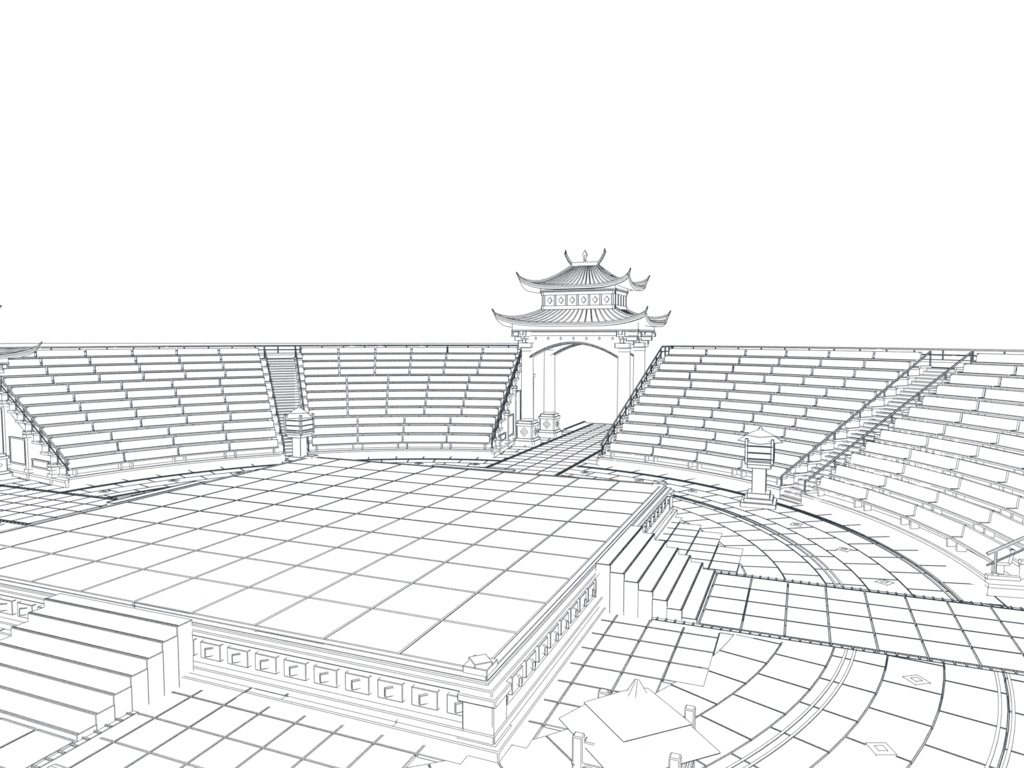 【期間限定価格】3D武闘大会会場トーナメント会場【高品質】blender・FBX