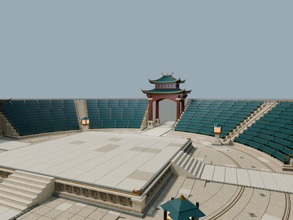【期間限定価格】3D武闘大会会場トーナメント会場【高品質】blender・FBX