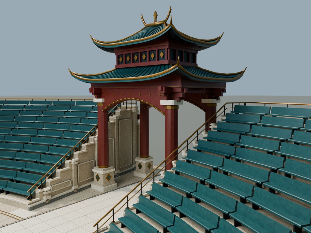 【期間限定価格】3D武闘大会会場トーナメント会場【高品質】blender・FBX