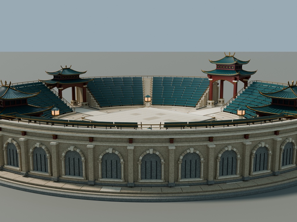 【期間限定価格】3D武闘大会会場トーナメント会場【高品質】blender・FBX
