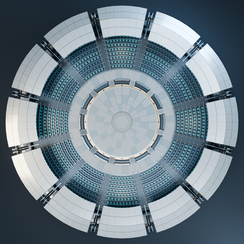 【期間限定価格】3D架空のバトルスタジアム 会場blender・FBX背景素材