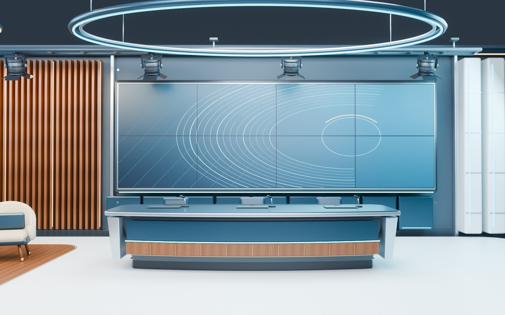 【期間限定価格】3Dテレビ番組スタジオ内装 blender・FBX背景素材
