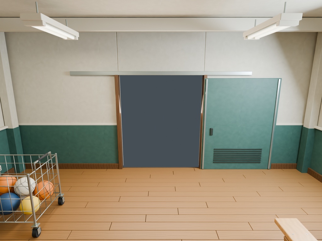 【期間限定価格】3D体育倉庫 内装blender・FBX背景素材