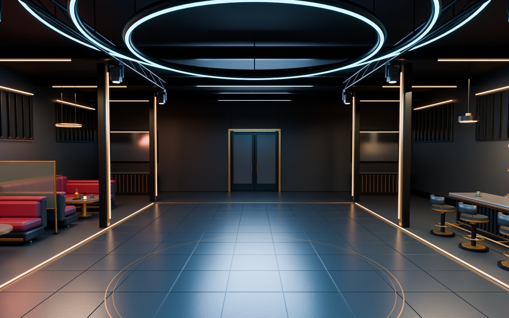 【期間限定価格】3Dナイトクラブ内装 blender・FBX背景素材ダンスクラブ