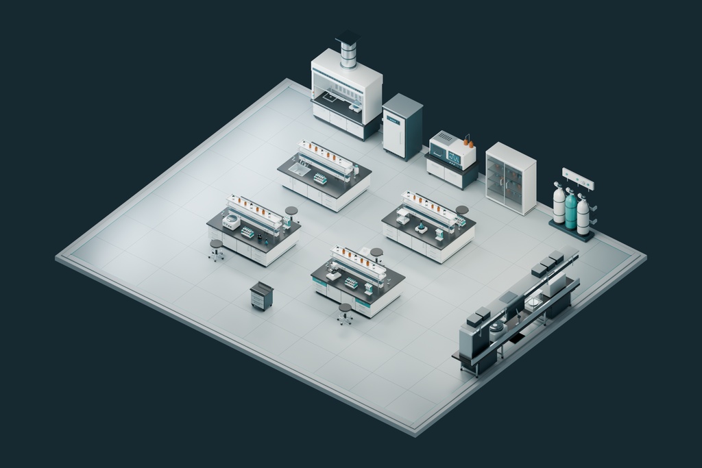 【期間限定価格】3D科学者 実験室 内装 blender・FBX背景素材